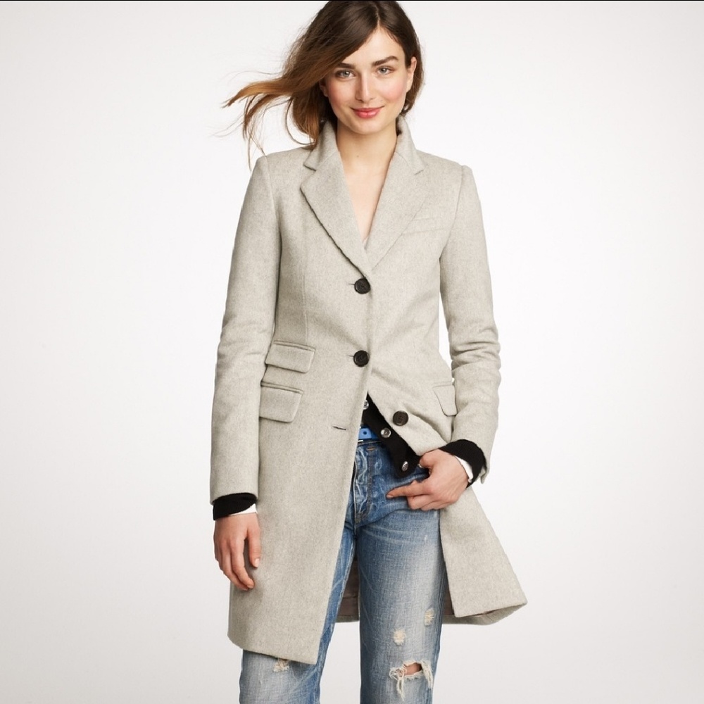 J.Crew Plaza Wool Peacoat by Nello Gori P6